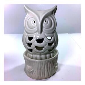 Charming Ceramic Owl Tea light holder, owl gifts, owl collector